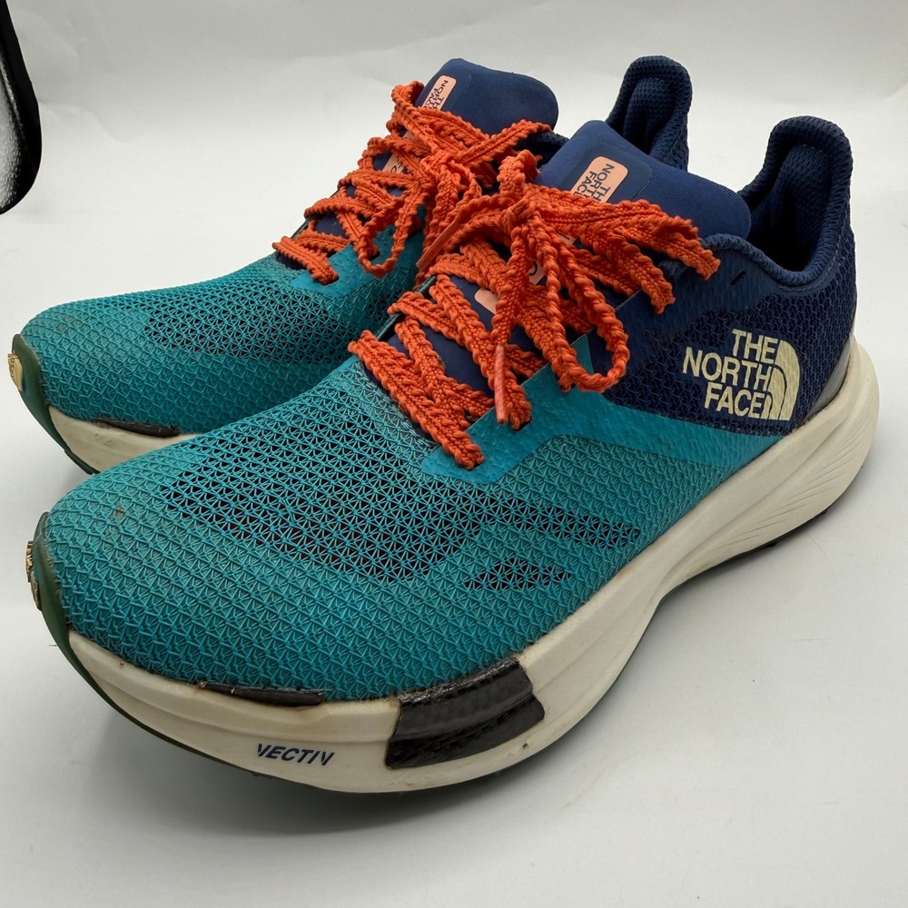 The North Face Flight VECTIV Trail Running Shoes Womens 8 Teal Navy YA7W5J